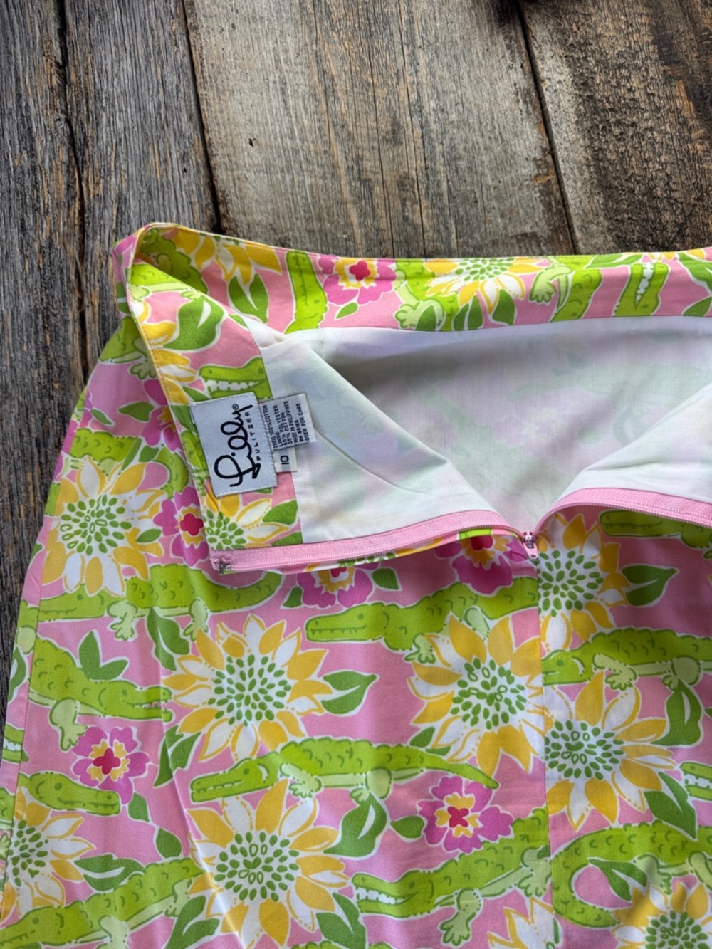 Lilly Pulitzer Croc Monsieur Skirt Size 10 - Picture 9 of 11